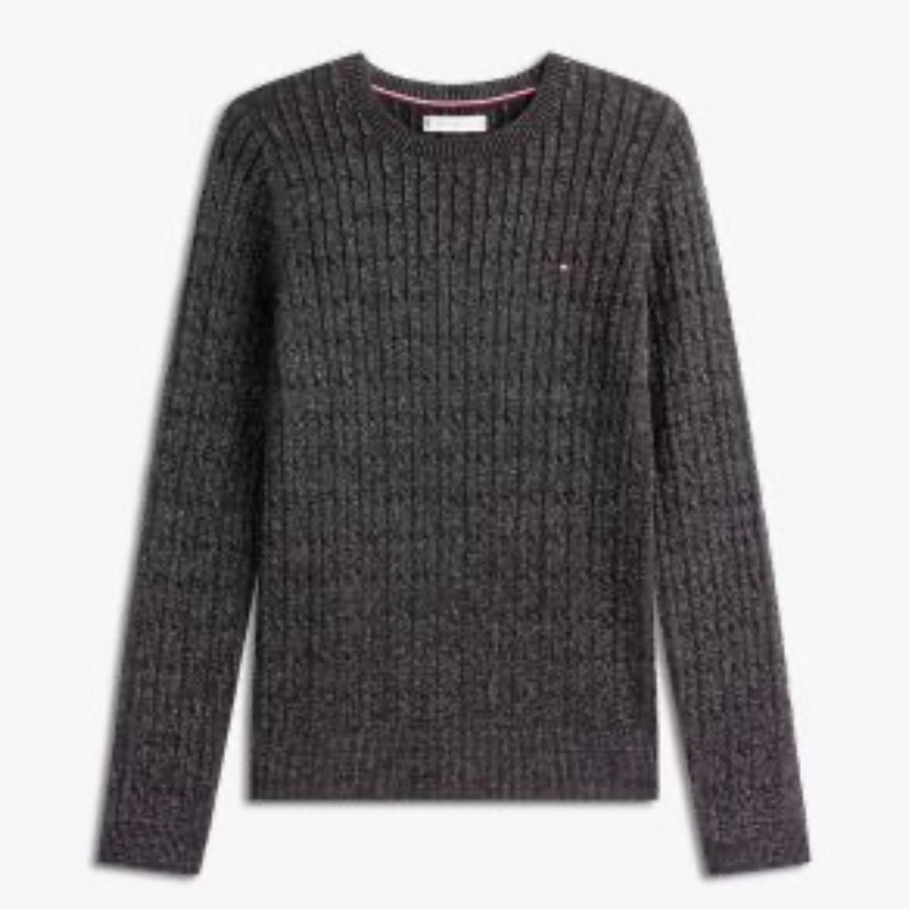Tommy Hilfiger Shimmer Charcoal Crewneck Sweater